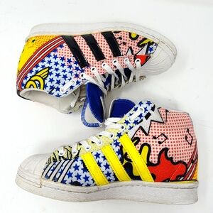 Adidas X Rita Ora Superstar wedge pop art sneakers Sz6
